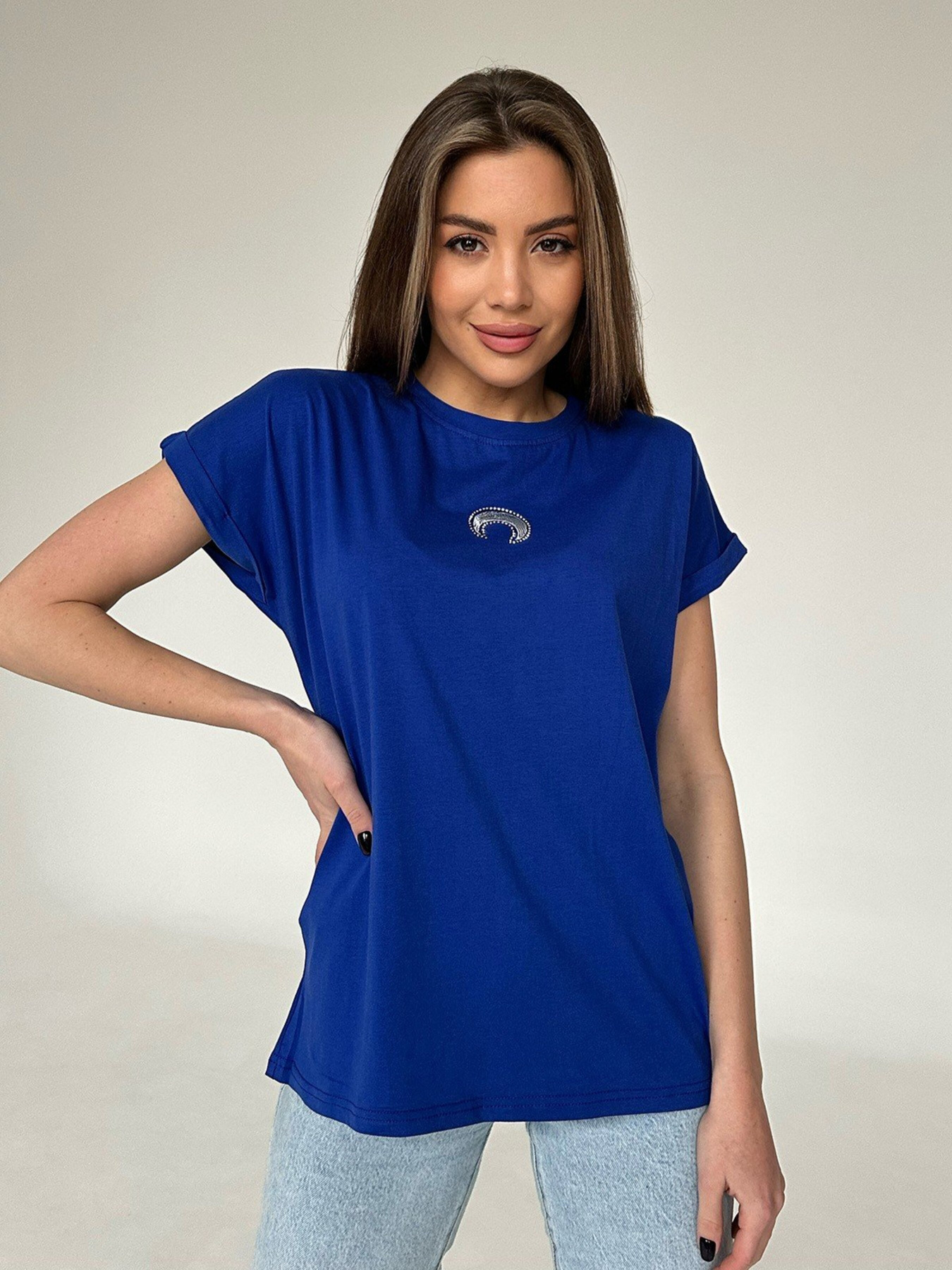 Футболка ISSA Plus модель WN20-453_blue Фото