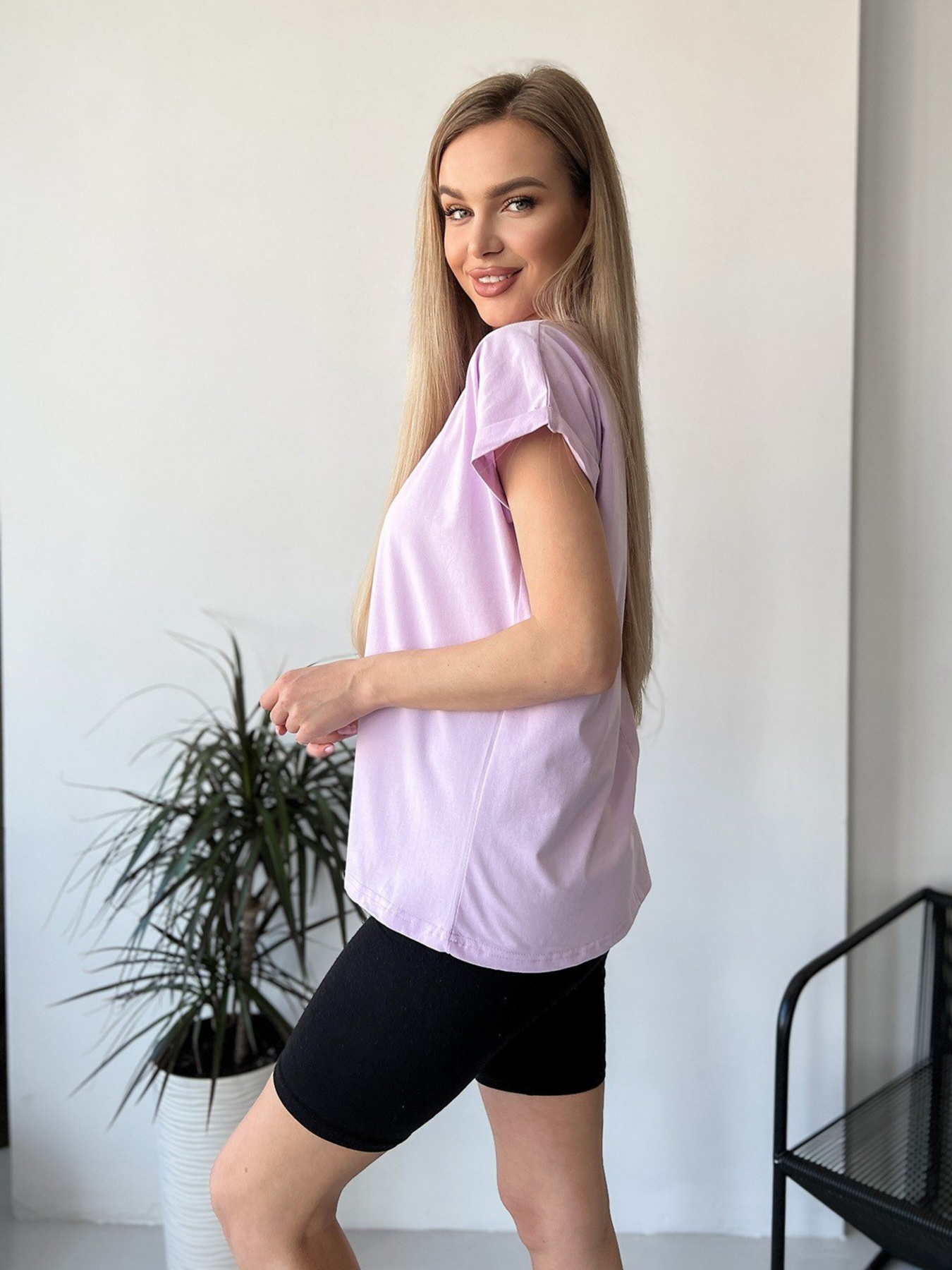 Футболка ISSA Plus модель WN20-453_lilac Фото