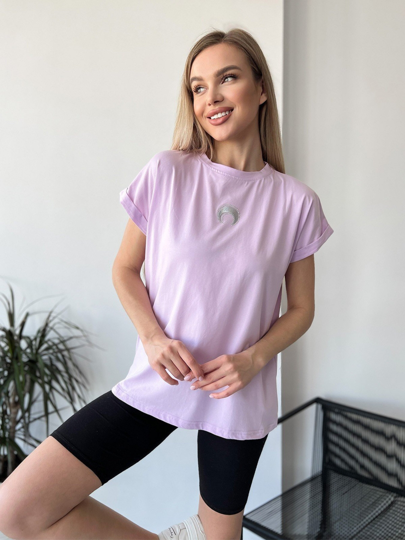 Футболка ISSA Plus модель WN20-453_lilac Фото