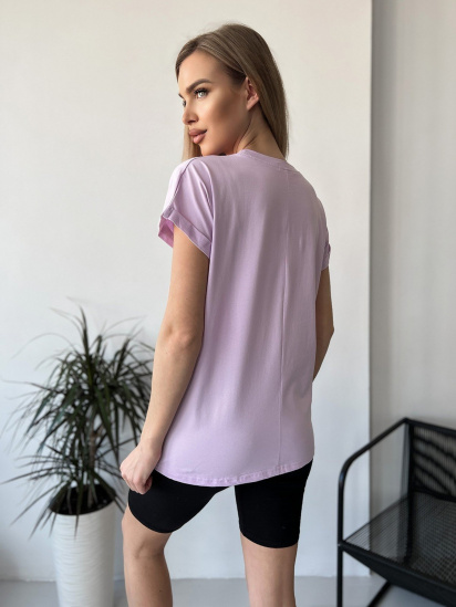 Футболка ISSA Plus модель WN20-453_lilac — фото 3 - INTERTOP