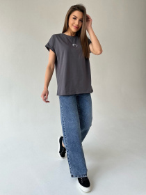 Футболка ISSA Plus модель WN20-453_darkgray Фото