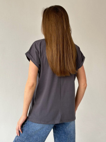 Футболка ISSA Plus модель WN20-453_darkgray Фото