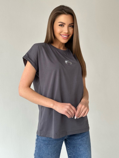 Футболка ISSA Plus модель WN20-453_darkgray - фото