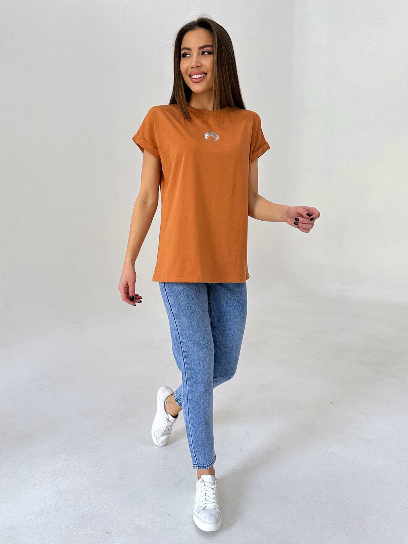 Футболка ISSA Plus модель WN20-453_terracotta Фото