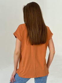 Футболка ISSA Plus модель WN20-453_terracotta Фото