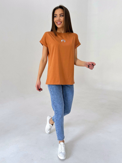 Футболка ISSA Plus модель WN20-453_terracotta — фото 3 - INTERTOP