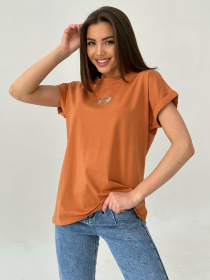 Футболка ISSA Plus модель WN20-453_terracotta Фото