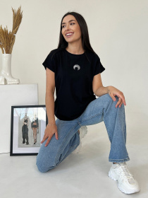 Футболка ISSA Plus модель WN20-453_black Фото