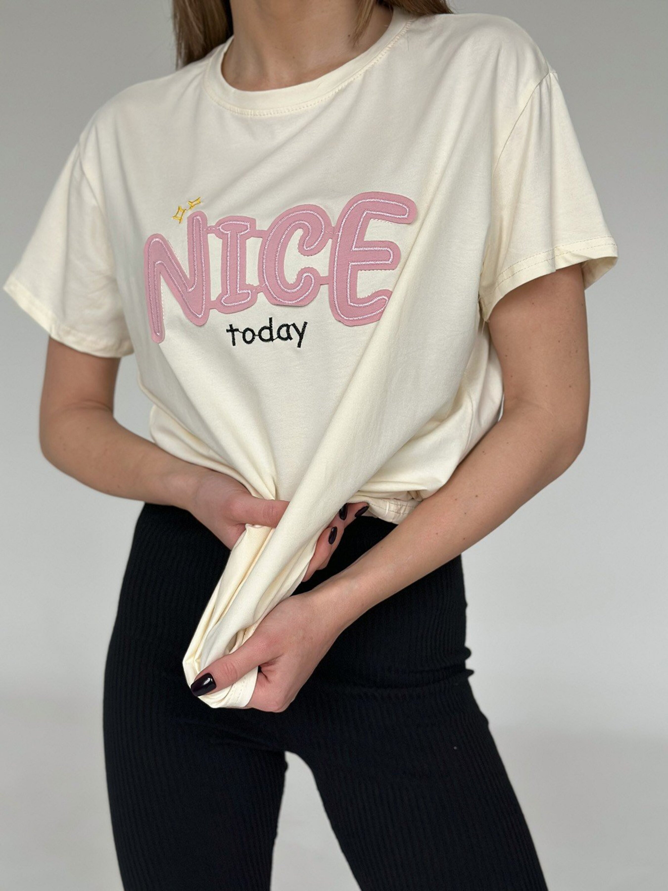 Футболка ISSA Plus модель WN20-455_beige Фото