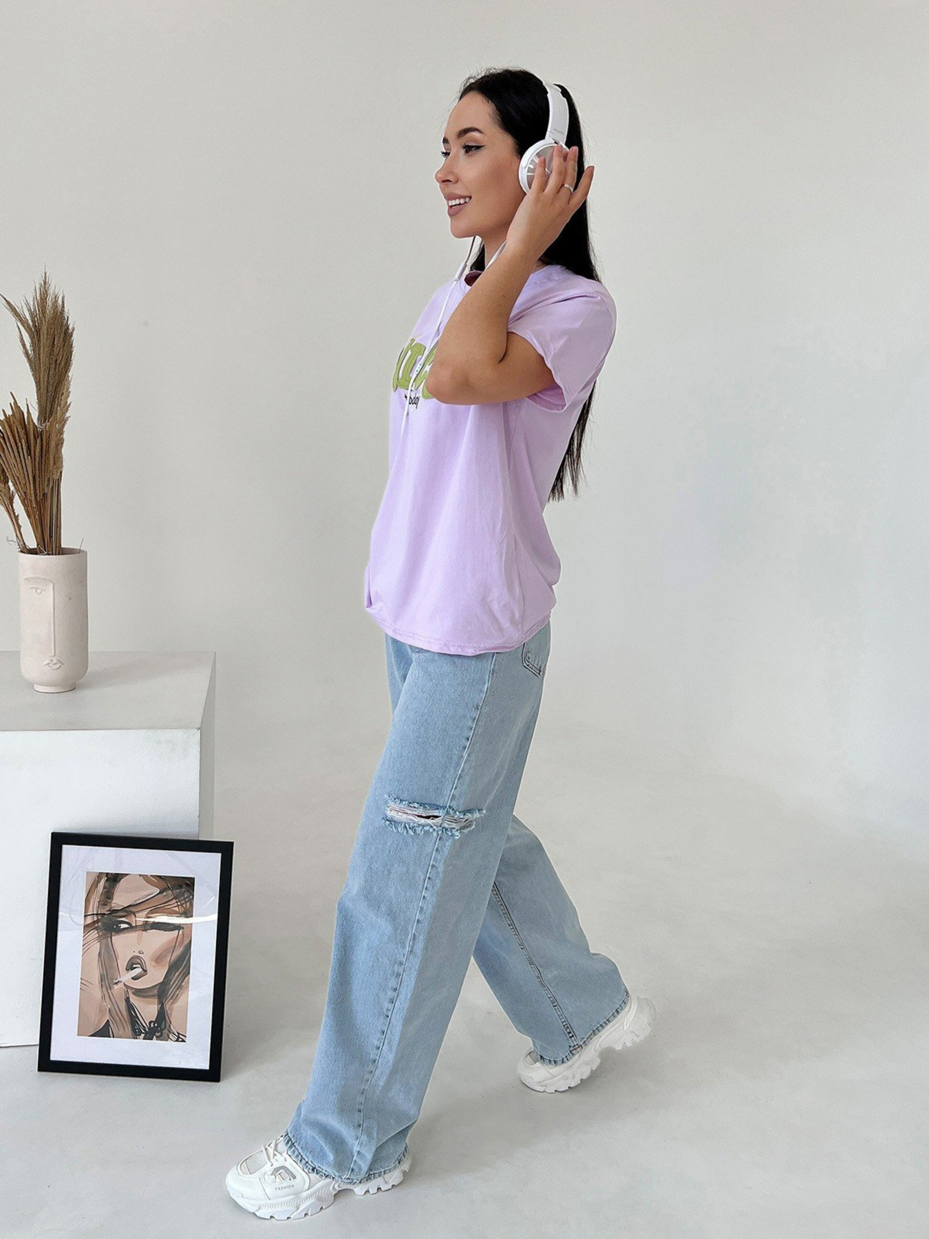 Футболка ISSA Plus модель WN20-455_lilac Фото