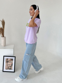 Футболка ISSA Plus модель WN20-455_lilac Фото