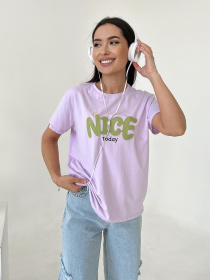 Футболка ISSA Plus модель WN20-455_lilac Фото