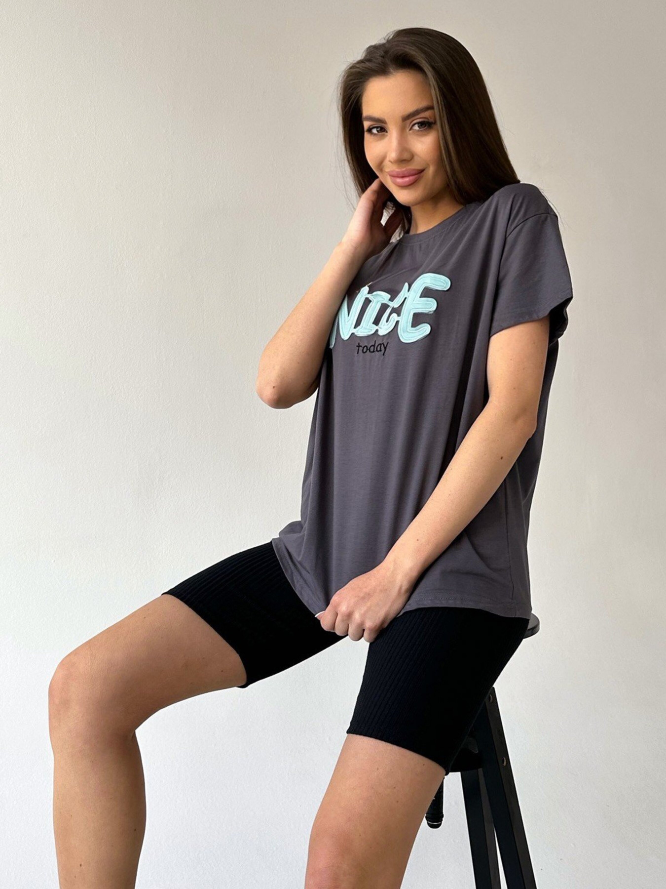 Футболка ISSA Plus модель WN20-455_darkgray Фото