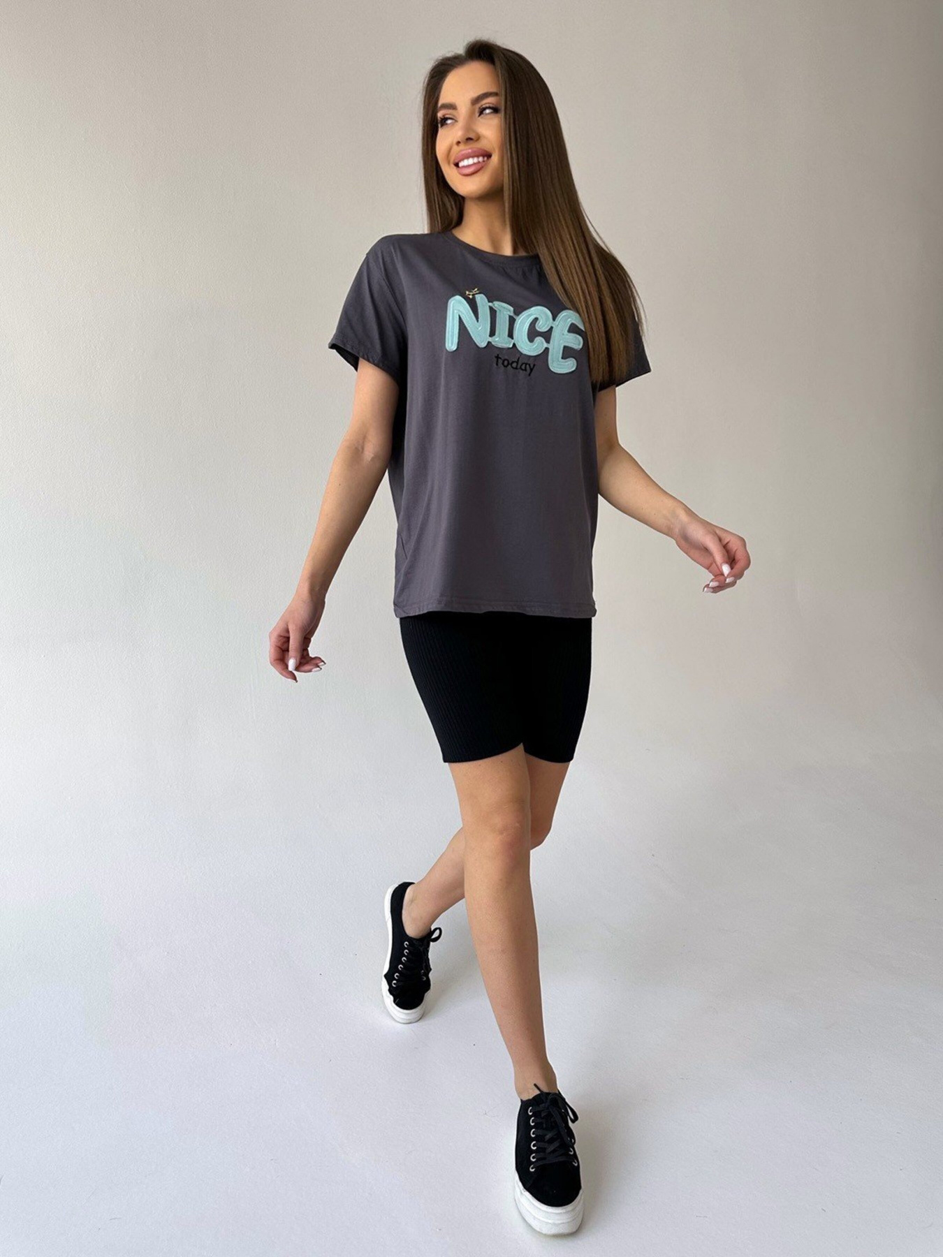 Футболка ISSA Plus модель WN20-455_darkgray Футболка ISSA Plus модель WN20-455_darkgray Фото