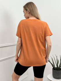 Футболка ISSA Plus модель WN20-455_terracotta Фото