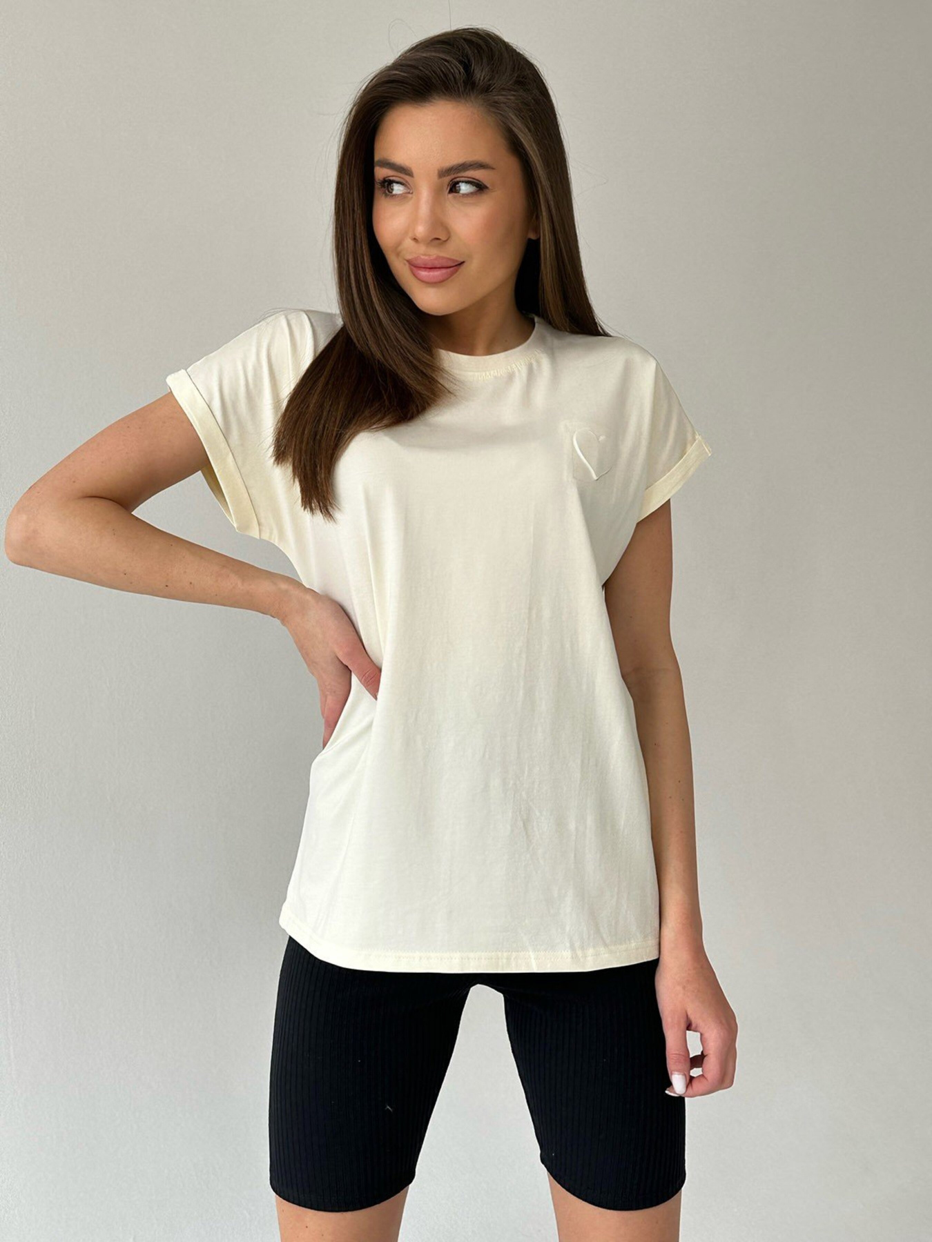 Футболка ISSA Plus модель WN20-457_beige Фото