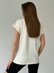 Футболка ISSA Plus модель WN20-457_beige Фото