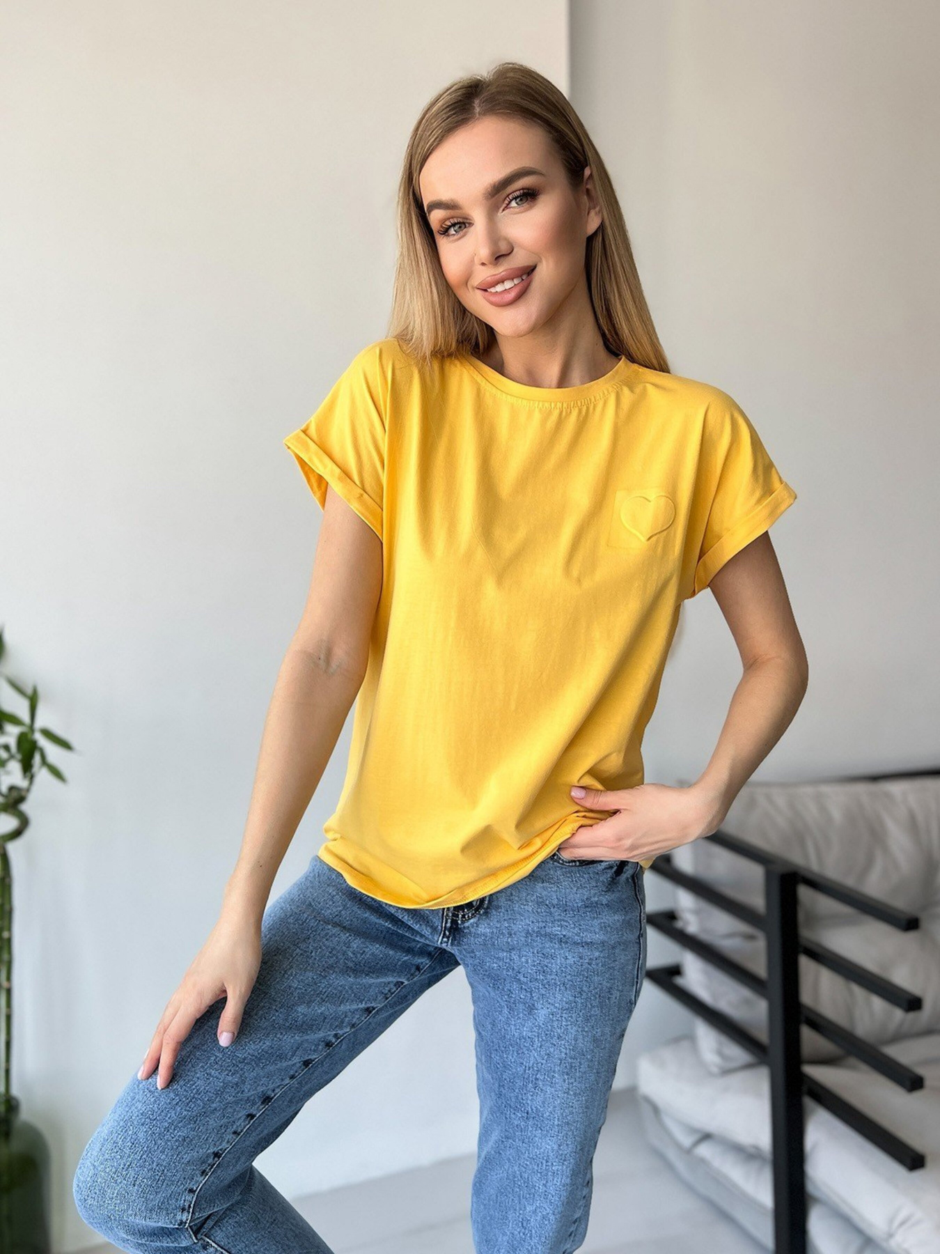 Футболка ISSA Plus модель WN20-457_yellow Фото