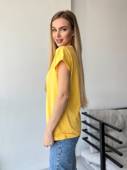 Футболка ISSA Plus модель WN20-457_yellow — фото - INTERTOP