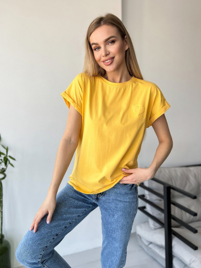 Футболка ISSA Plus модель WN20-457_yellow - фото