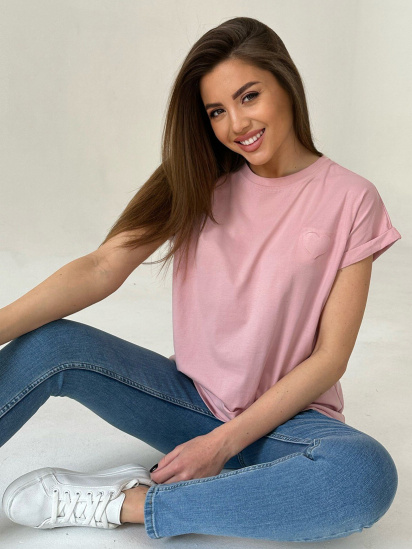 Футболка ISSA Plus модель WN20-457_pink - фото