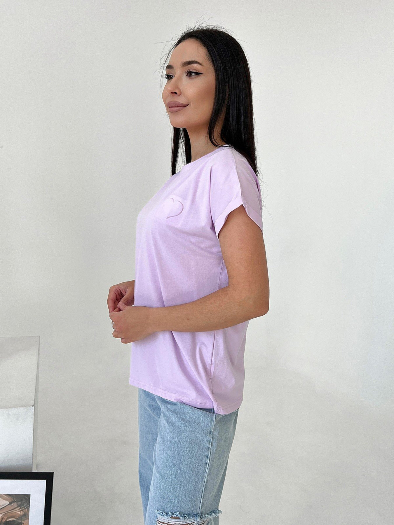 Футболка ISSA Plus модель WN20-457_lilac Фото