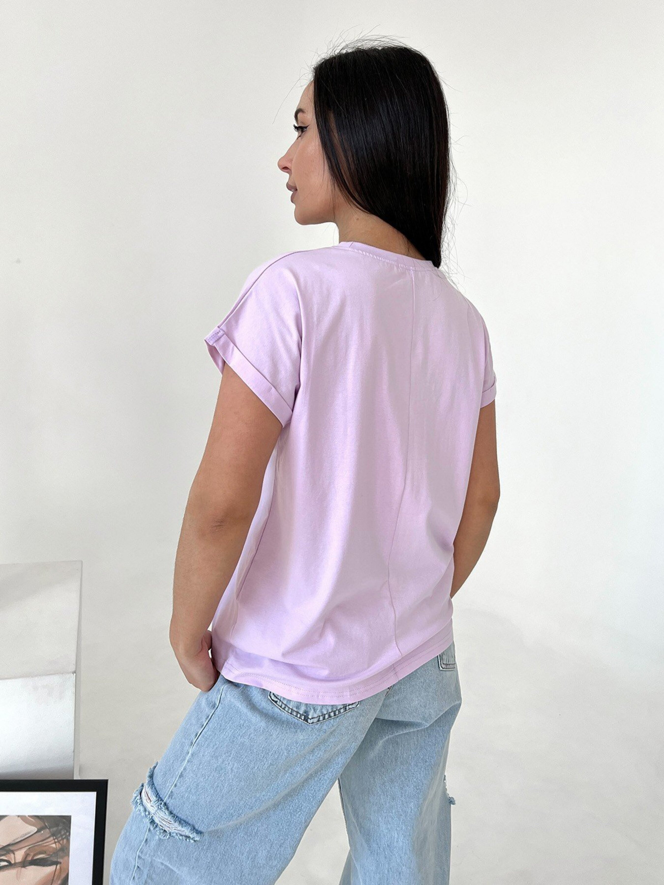Футболка ISSA Plus модель WN20-457_lilac Фото