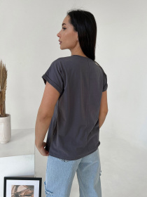 Футболка ISSA Plus модель WN20-457_darkgray Футболка ISSA Plus модель WN20-457_darkgray Фото