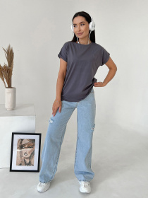 Футболка ISSA Plus модель WN20-457_darkgray Футболка ISSA Plus модель WN20-457_darkgray Фото