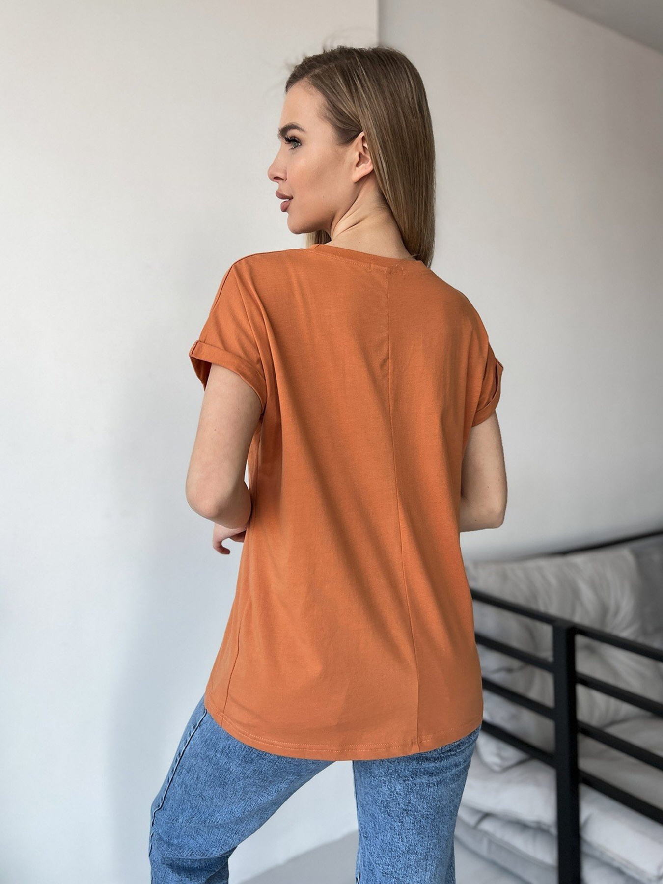 Футболка ISSA Plus модель WN20-457_terracotta Фото