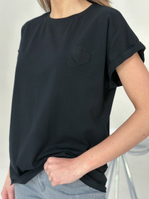 Футболка ISSA Plus модель WN20-457_black Фото