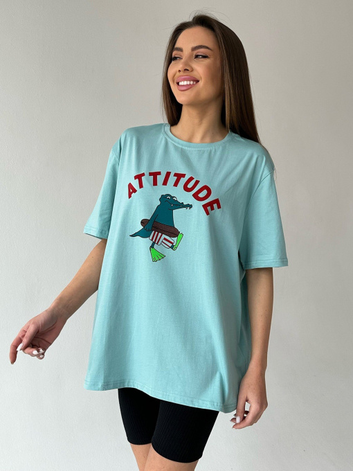 Футболка ISSA Plus модель WN20-458_turquoise Фото