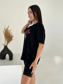 Футболка ISSA Plus модель WN20-458_black Футболка ISSA Plus модель WN20-458_black Фото