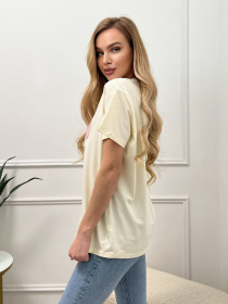 Футболка ISSA Plus модель WN20-459_beige Фото