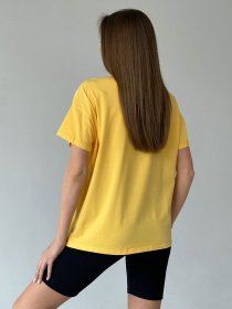 Футболка ISSA Plus модель WN20-459_yellow Футболка ISSA Plus модель WN20-459_yellow Фото