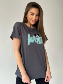 Футболка ISSA Plus модель WN20-459_darkgray Футболка ISSA Plus модель WN20-459_darkgray Фото