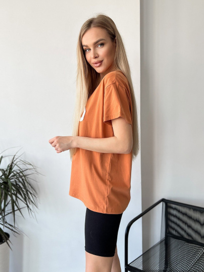 Футболка ISSA Plus модель WN20-459_terracotta — фото - INTERTOP