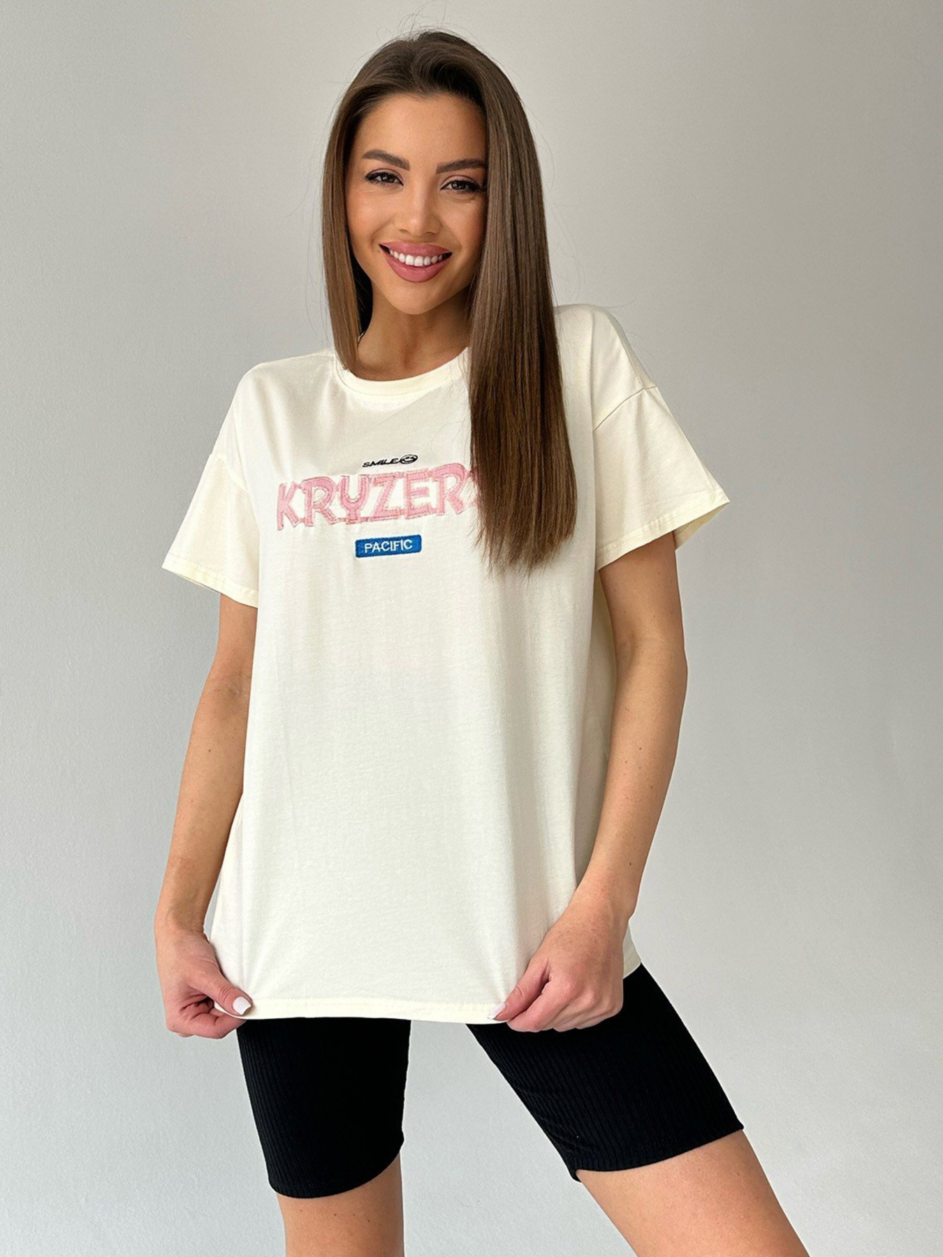 Футболка ISSA Plus модель WN20-460_beige Футболка ISSA Plus модель WN20-460_beige Фото