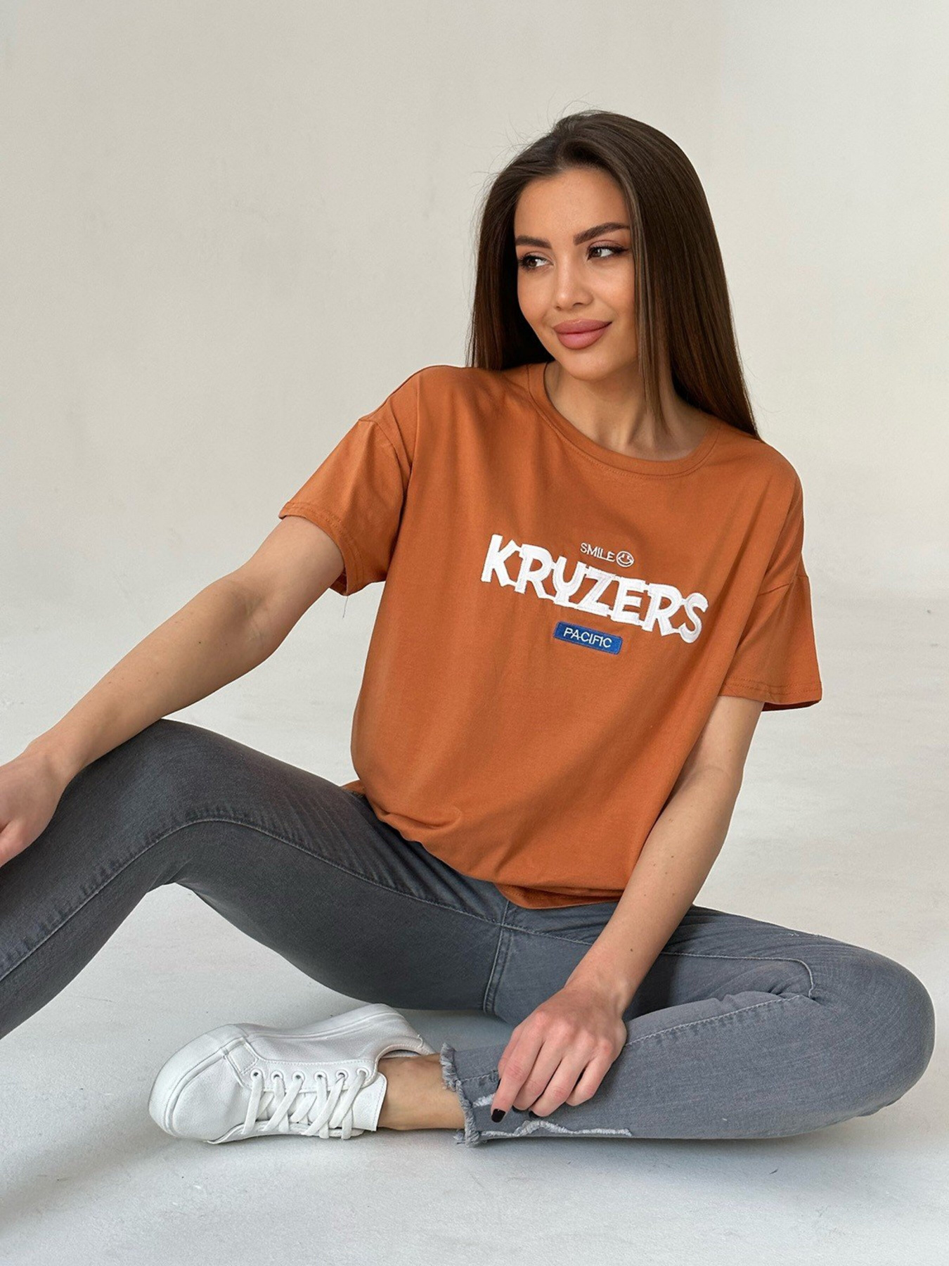 Футболка ISSA Plus модель WN20-460_terracotta Фото