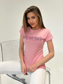 Футболка ISSA Plus модель WN20-481_darkpink Футболка ISSA Plus модель WN20-481_darkpink Фото