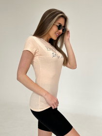Футболка ISSA Plus модель WN20-483_peach Фото