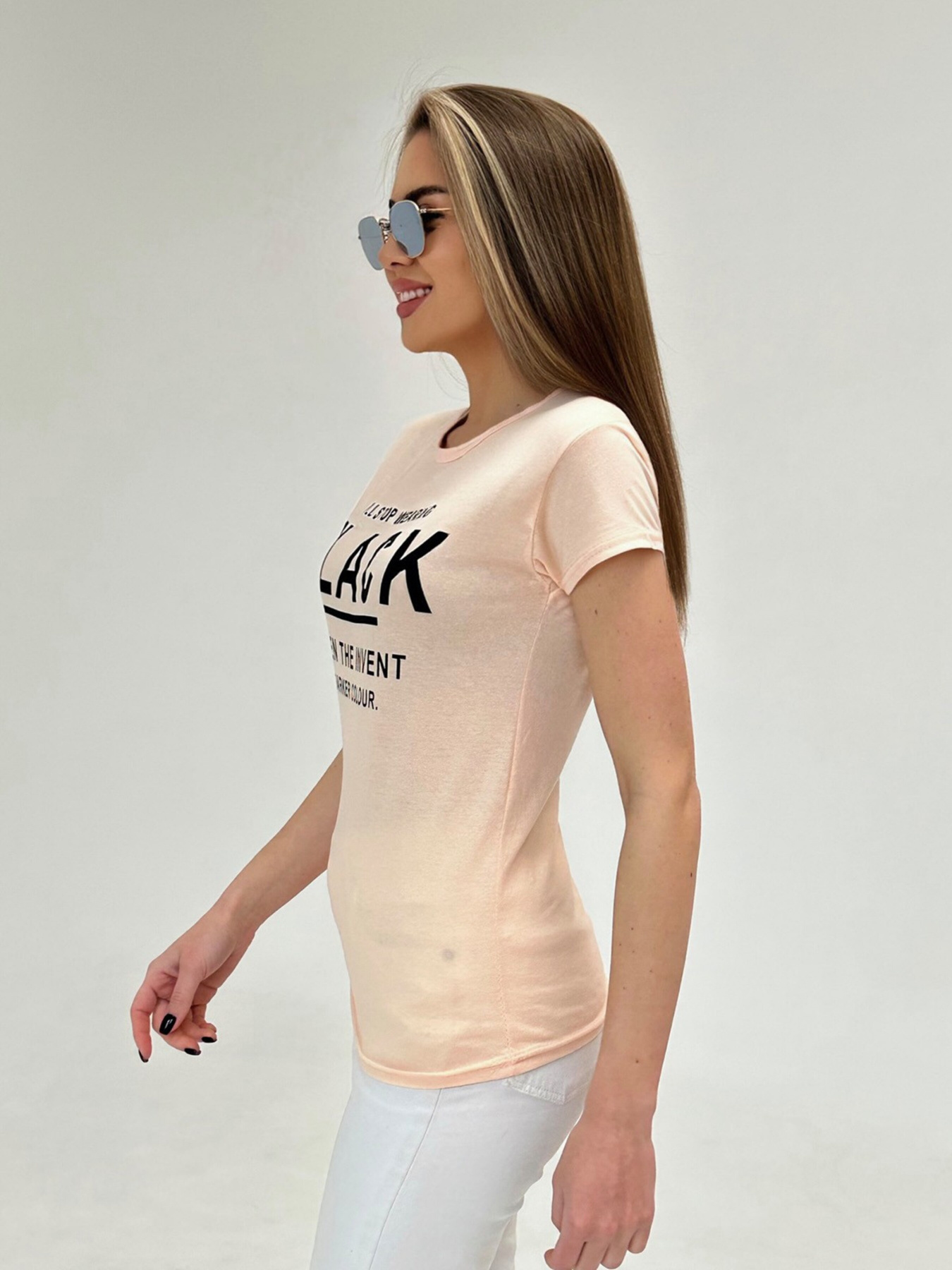 Футболка ISSA Plus модель WN20-484_peach Фото