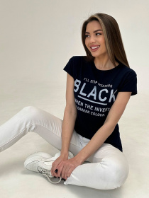 Футболка ISSA Plus модель WN20-484_darkblue Фото