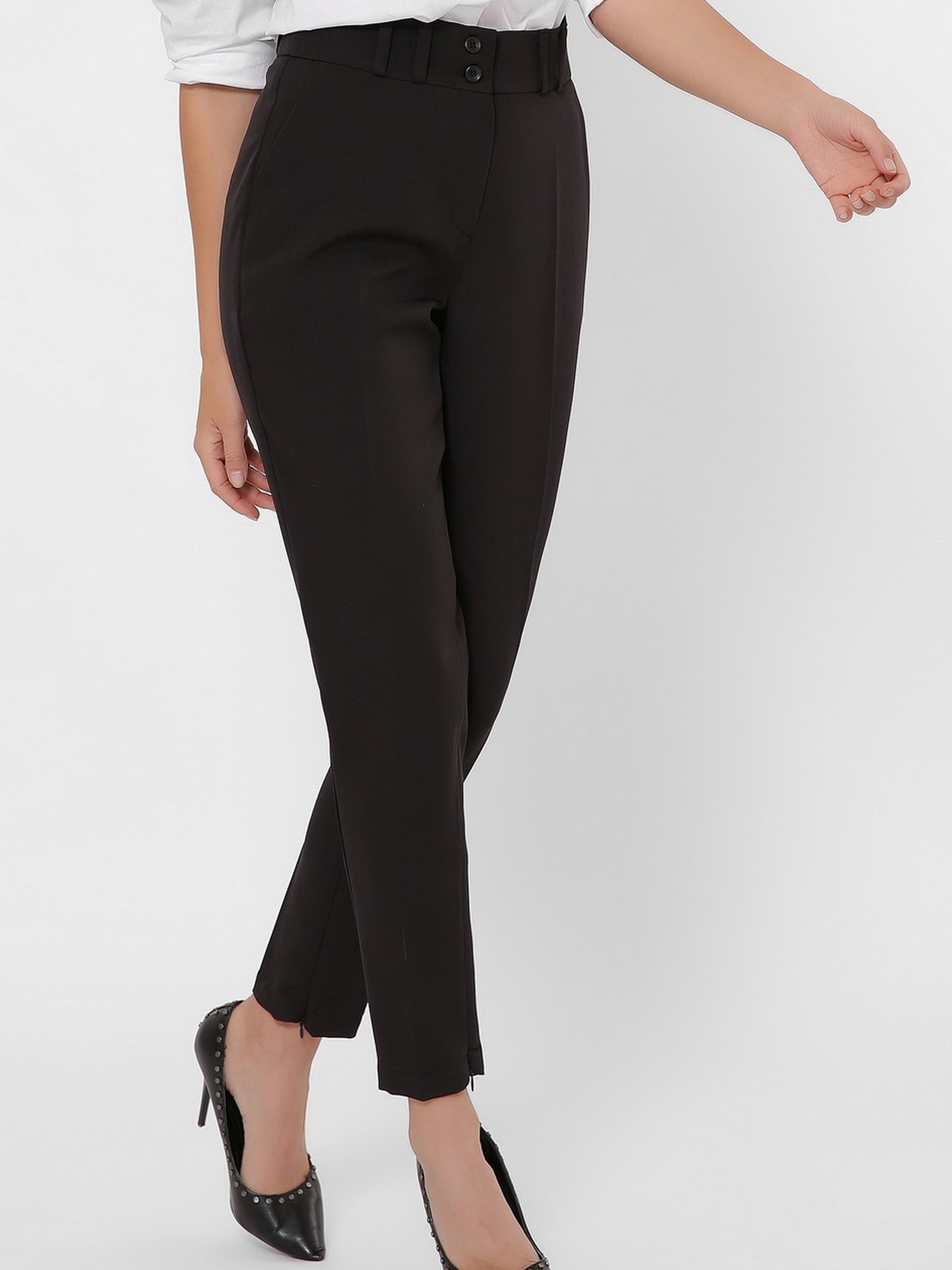 CARICA Повсякденні штани (BR42468) Жіноче колір - Чорний матеріал - Бавовна