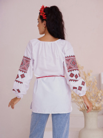 Вышитая рубашка ISSA Plus модель WN20-307_white Фото