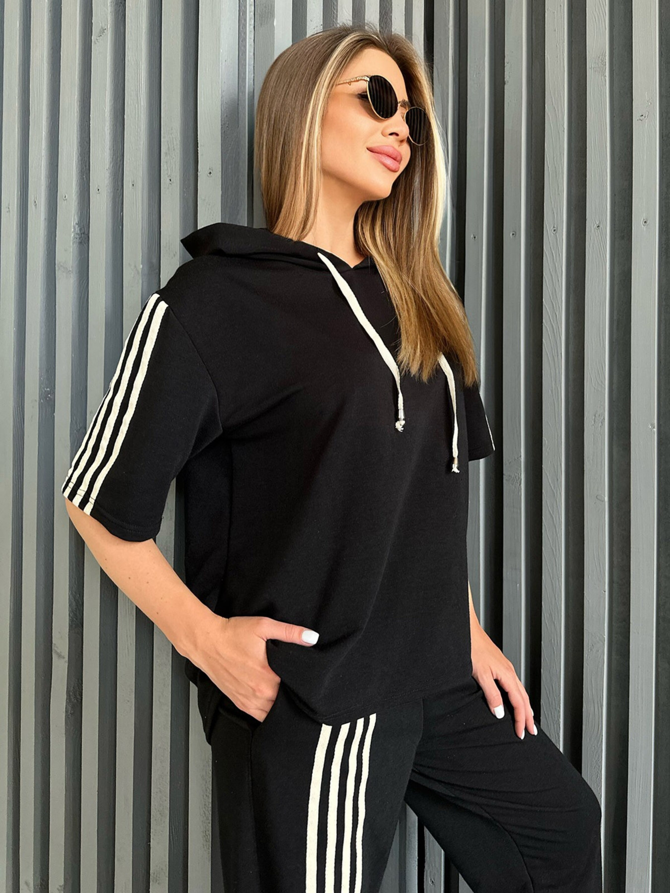 Повседневный костюм ISSA Plus модель 13950_black Фото