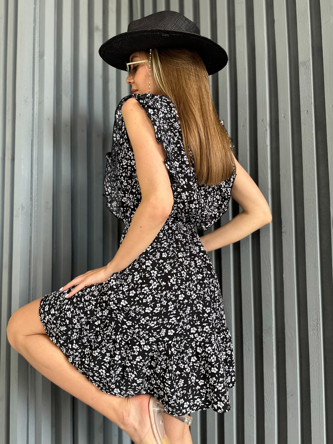 Платье мини ISSA Plus модель SA-470_black Фото