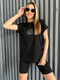 Футболка ISSA Plus модель WN20-447_black Фото