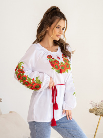 Вишита сорочка ISSA Plus модель WN20-486_white Вишита сорочка ISSA Plus модель WN20-486_white Фото