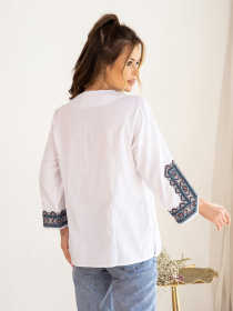 Вишита сорочка ISSA Plus модель WN20-487_whiteblue Фото